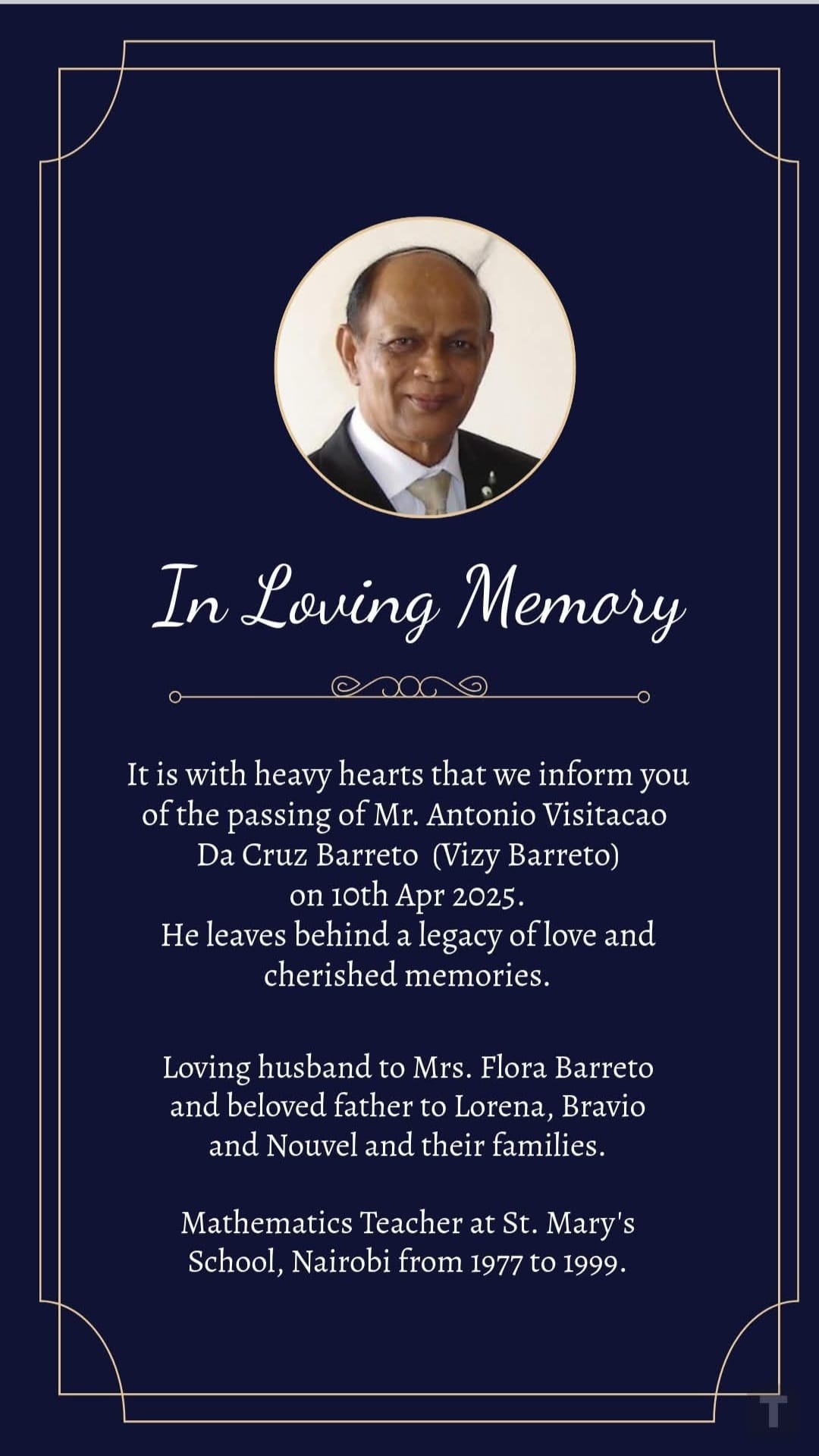 Mr. Antonio Visitacao